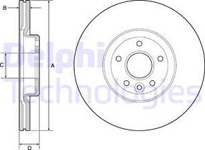 Delphi BG4056C - Disc frana aaoparts.ro