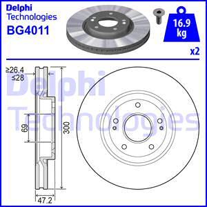 Delphi BG4011 - Disc frana aaoparts.ro