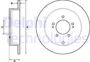 Delphi BG4161C - Disc frana aaoparts.ro