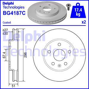 Delphi BG4187-C - Disc frana aaoparts.ro