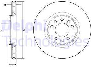 Delphi BG4806C - Disc frana aaoparts.ro