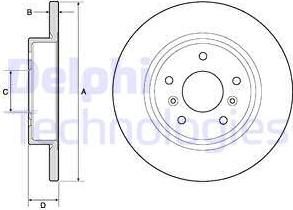 Delphi BG4807C - Disc frana aaoparts.ro