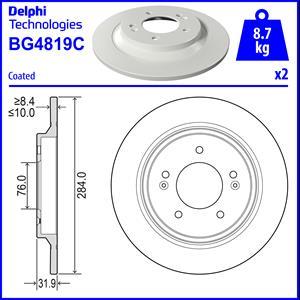 Delphi BG4819C - Disc frana aaoparts.ro