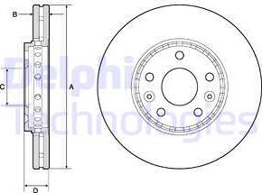 Delphi BG4815C - Disc frana aaoparts.ro