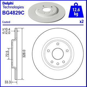 Delphi BG4829C - Disc frana aaoparts.ro