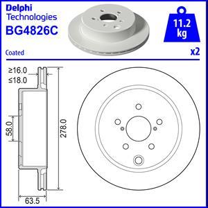 Delphi BG4826C - Disc frana aaoparts.ro