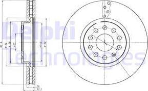Delphi BG4330 - Disc frana aaoparts.ro