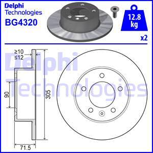 Delphi BG4320 - Disc frana aaoparts.ro