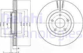 Delphi BG4231C - Disc frana aaoparts.ro