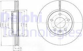 Delphi BG4278-C - Disc frana aaoparts.ro