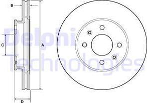Delphi BG4744C-18B1 - Disc frana aaoparts.ro