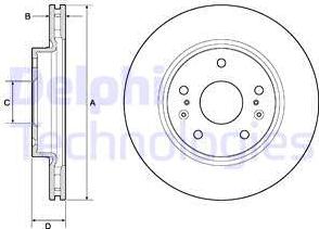 Delphi BG4764C - Disc frana aaoparts.ro