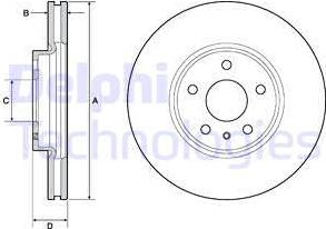 Delphi BG4702C - Disc frana aaoparts.ro