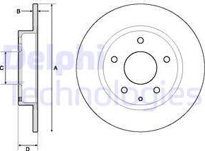 Delphi BG4707C - Disc frana aaoparts.ro