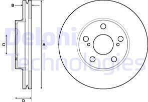 Delphi BG4711C - Disc frana aaoparts.ro