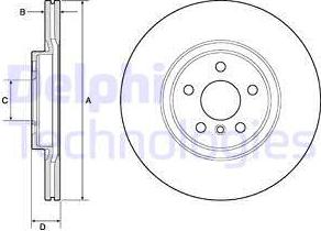Delphi BG4780C-19B1 - Disc frana aaoparts.ro
