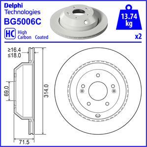 Delphi BG5006C - Disc frana aaoparts.ro