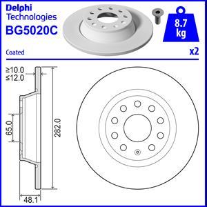 Delphi BG5020C-18B1 - Disc frana aaoparts.ro