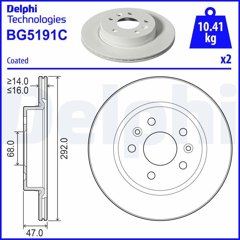 Delphi BG5191C - Disc frana aaoparts.ro