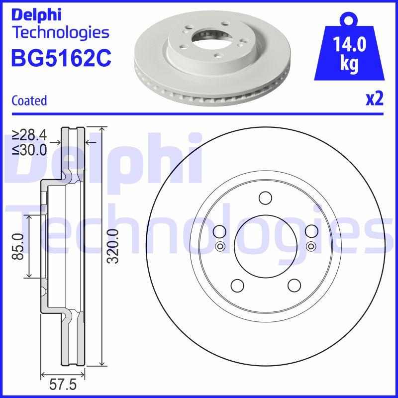 Delphi BG5162C - Disc frana aaoparts.ro