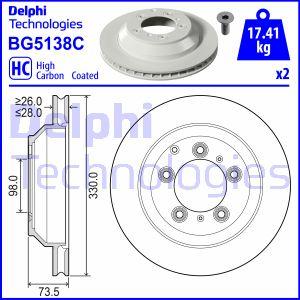 Delphi BG5138C - Disc frana aaoparts.ro