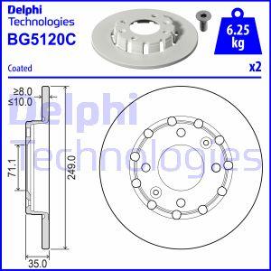 Delphi BG5120C - Disc frana aaoparts.ro