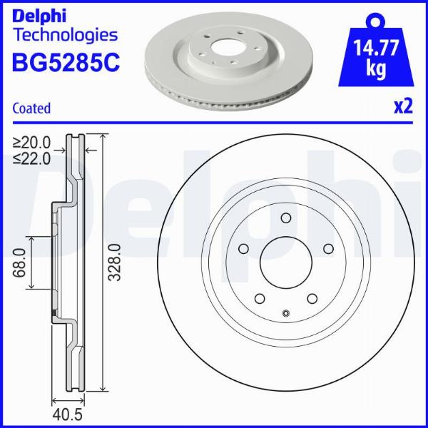 Delphi BG5285C - Disc frana aaoparts.ro