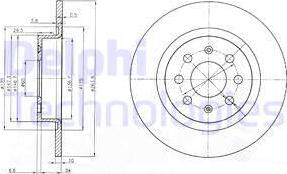 Delphi BG3945 - Disc frana aaoparts.ro