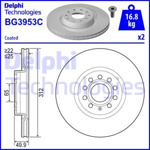 Delphi BG3953C - Disc frana aaoparts.ro