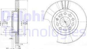 Delphi BG3928 - Disc frana aaoparts.ro