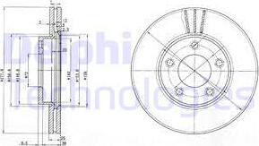 Delphi BG3927 - Disc frana aaoparts.ro