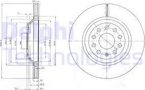 Delphi BG3975 - Disc frana aaoparts.ro