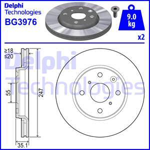 Delphi BG3976 - Disc frana aaoparts.ro