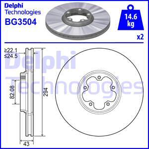 Delphi BG3504 - Disc frana aaoparts.ro