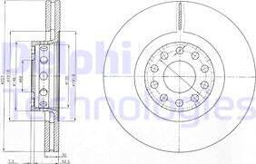 Delphi BG3524 - Disc frana aaoparts.ro