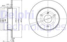 Delphi BG3526 - Disc frana aaoparts.ro