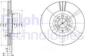 Delphi BG3528C - Disc frana aaoparts.ro
