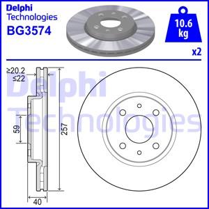 Delphi BG3574 - Disc frana aaoparts.ro