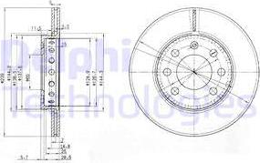 Delphi BG3658 - Disc frana aaoparts.ro