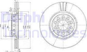 Delphi BG3657 - Disc frana aaoparts.ro