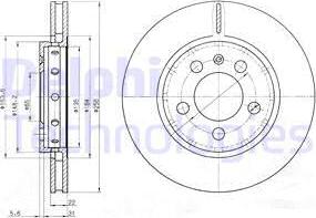 Delphi BG3611 - Disc frana aaoparts.ro