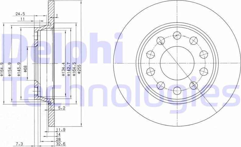 Delphi BG3674C - Disc frana aaoparts.ro