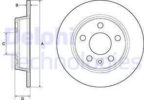 Delphi BG3026 - Disc frana aaoparts.ro