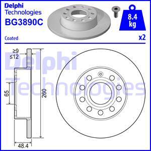 Delphi BG3890-C - Disc frana aaoparts.ro