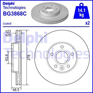 Delphi BG3868-C - Disc frana aaoparts.ro