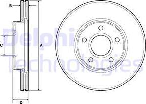 Delphi BG3868-C - Disc frana aaoparts.ro