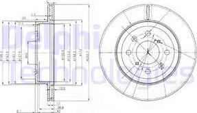 Delphi BG3884 - Disc frana aaoparts.ro