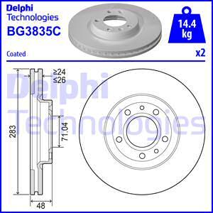 Delphi BG3835C - Disc frana aaoparts.ro