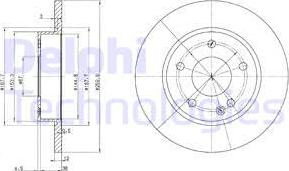 Delphi BG3394 - Disc frana aaoparts.ro