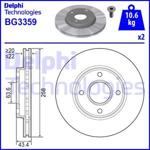 Delphi BG3359 - Disc frana aaoparts.ro